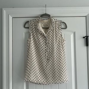 Ivory polka dot J. Crew woman’s blouse